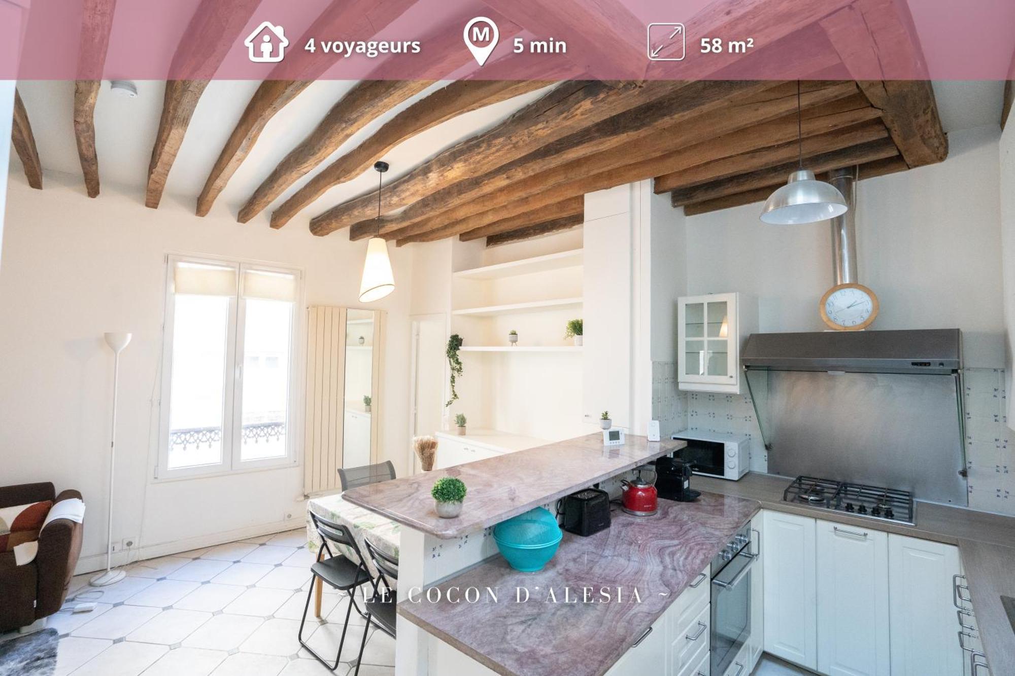 Le Cocon D'alesia ~ T3 Cosy Proche Ligne 4 Apartment Paris