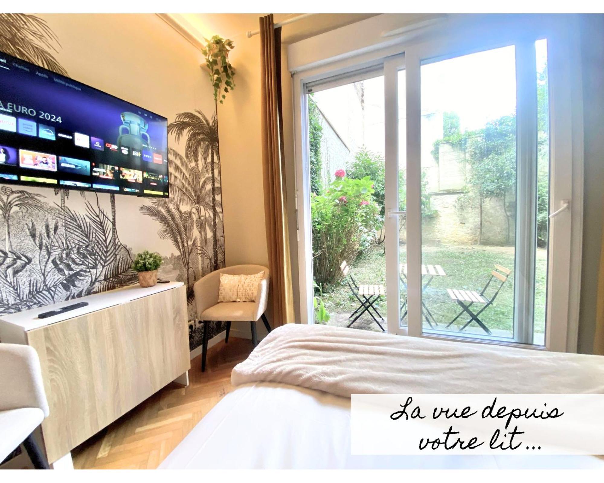 Privatunterkunft Cosy Avec Salle De Bain Et Jardin Prive