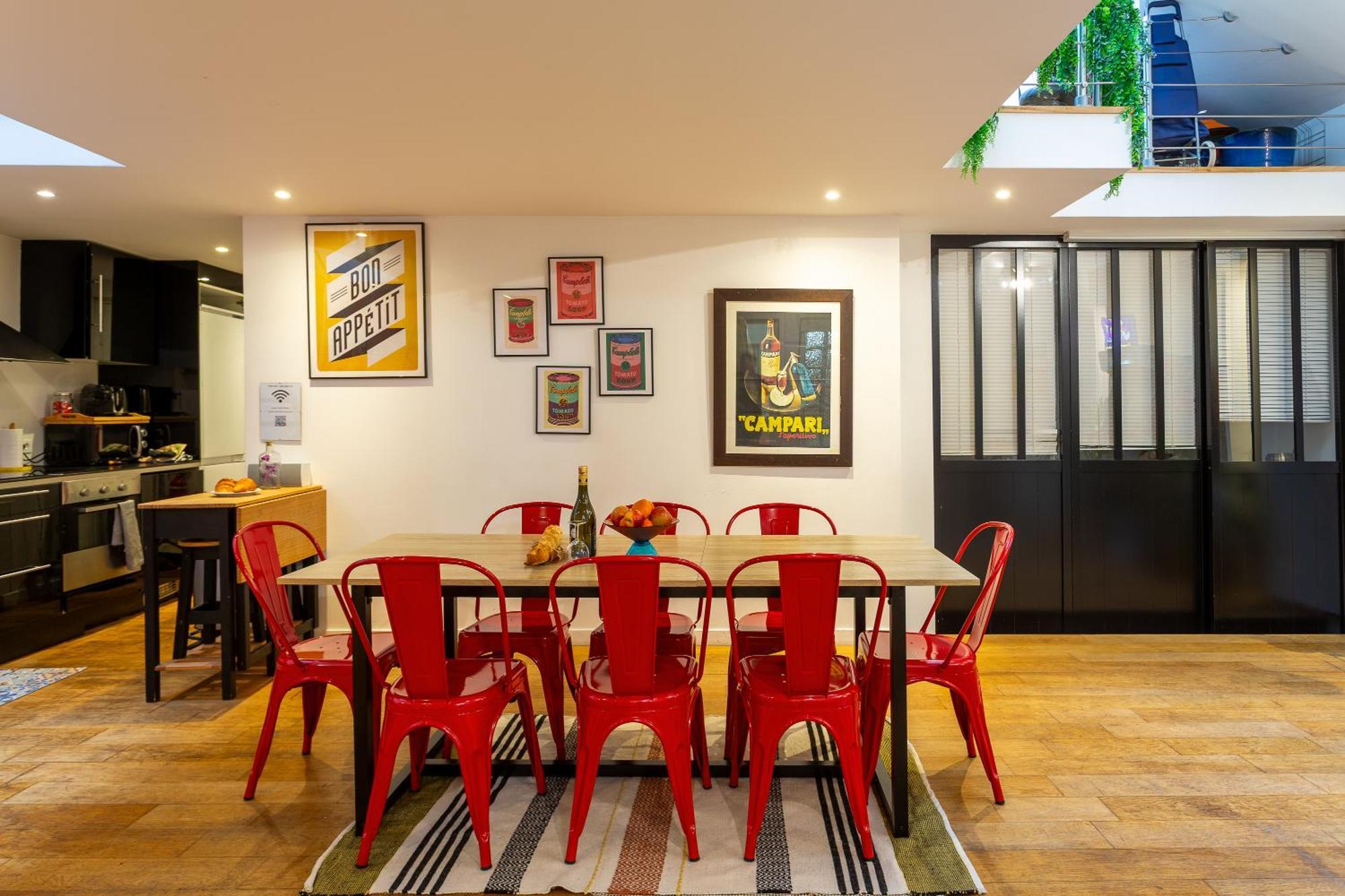 Loft Familial Au Coeur De Avec Clim, Arcade Et Baby-foot Proche Republique Et Canal St Martin Apartment