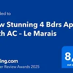 New Stunning 4 Bdrs Apt, With Ac - Le Marais