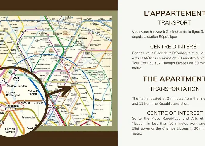 Appart 4Pers#1 Bedroom#Republique#Paris 3