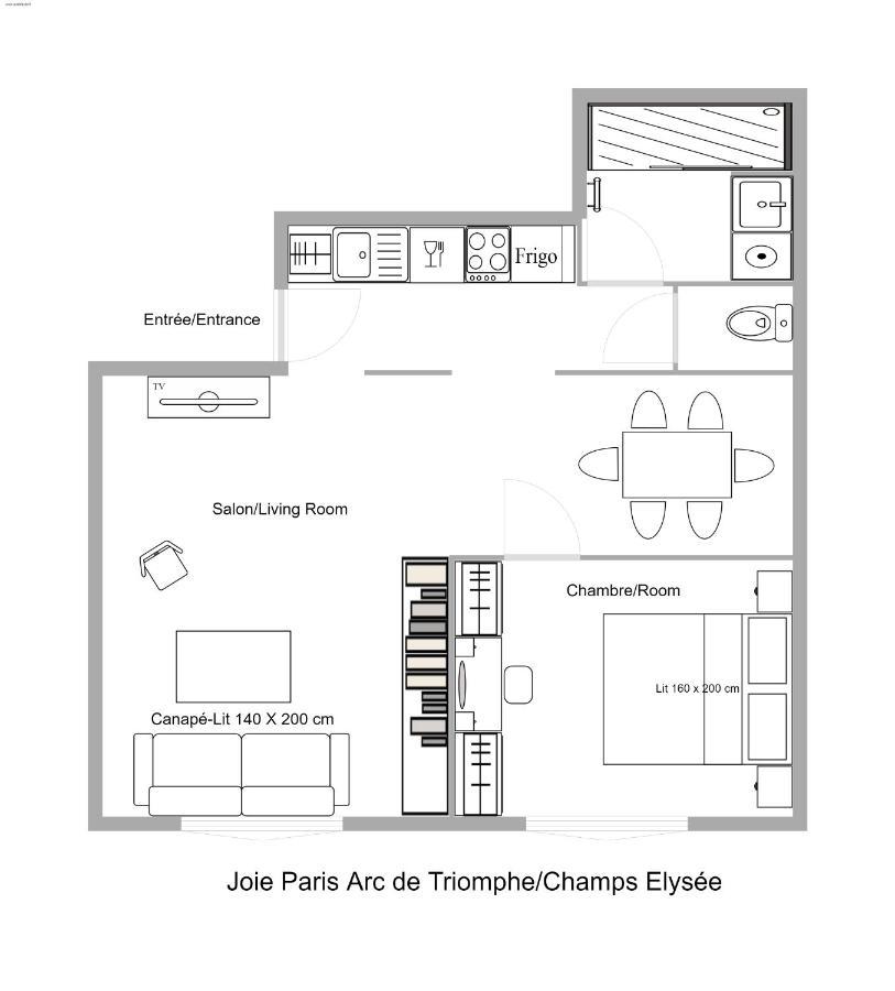 Joie Arc De Triomphe - Champs Elysee Apartment Paris