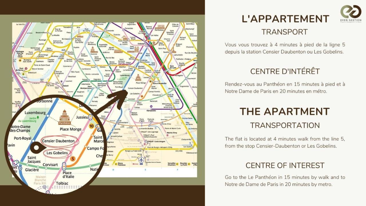 Apartment 4pers#mouffetard#port-royal#la Sorbonne Paris