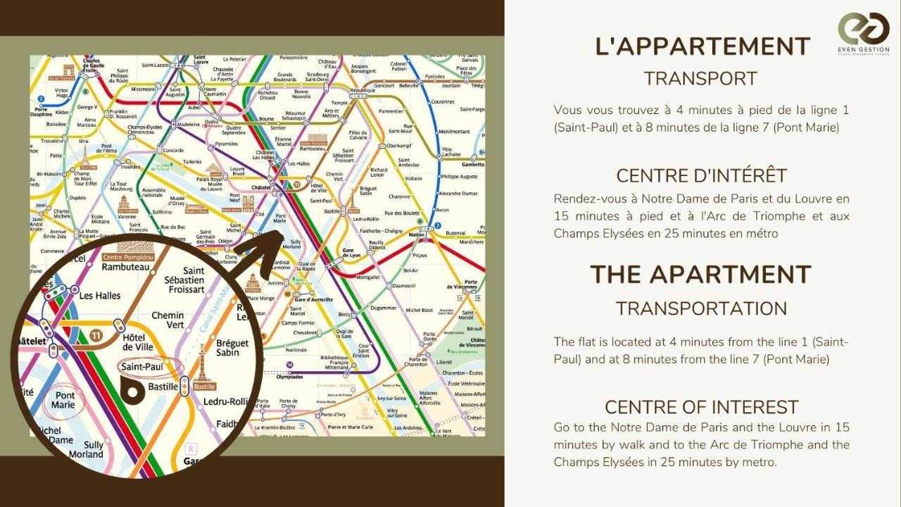 Apartment Typical Parisian Duplex#4pers#le Marais Paris
