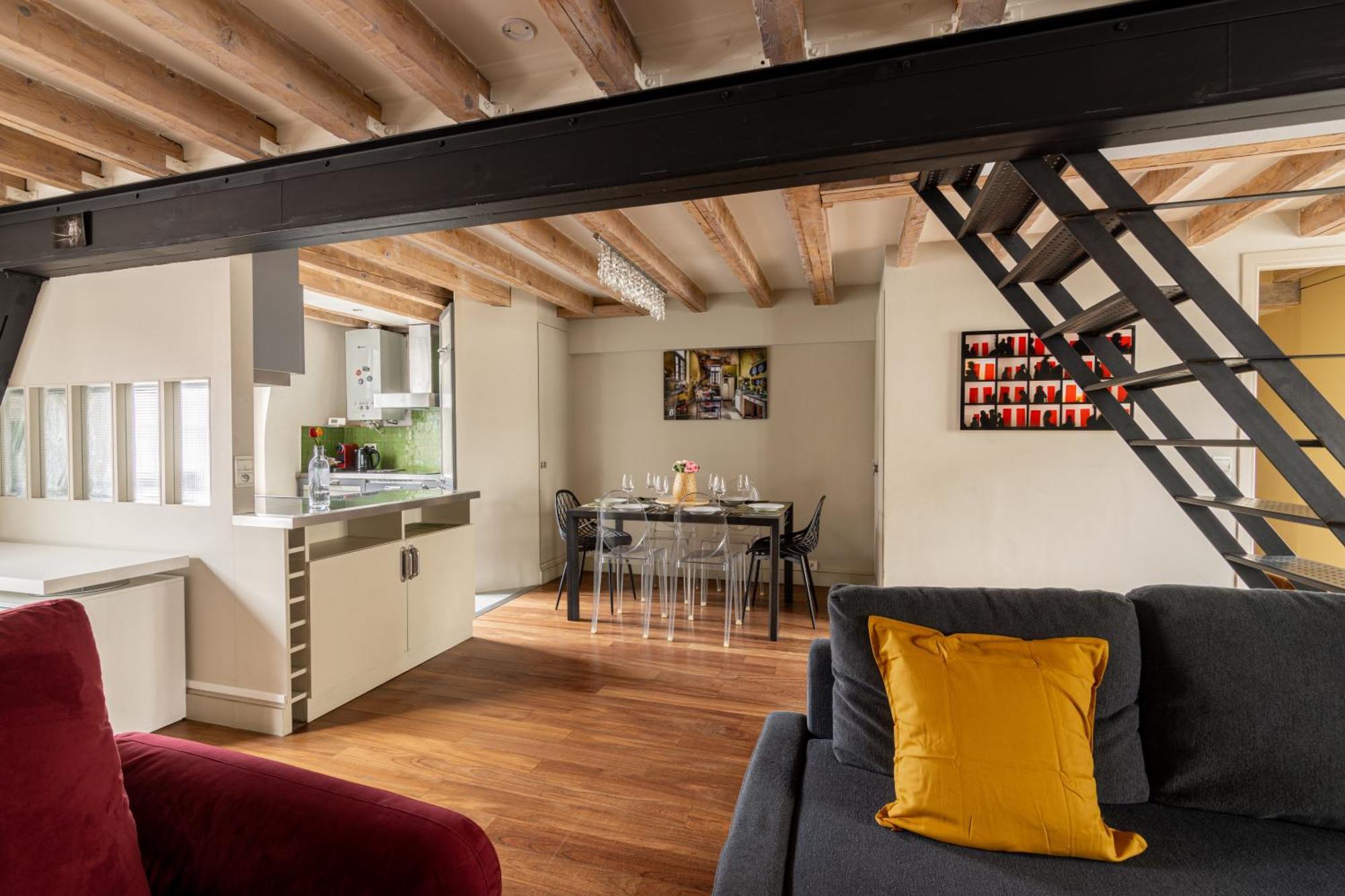 Quartier Mezzanine & 1br Le Marais Temple Free Netflix Apartment *