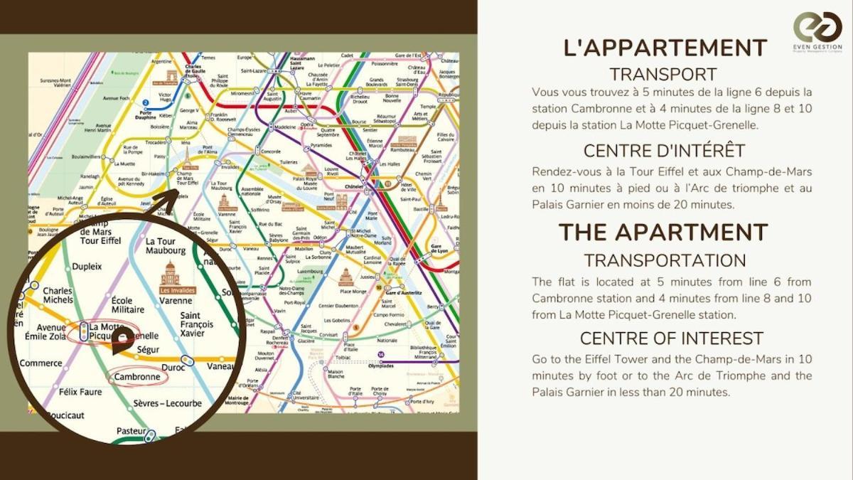 3 Bedroom #3sdb#champ De Mars# Eiffel Tower *