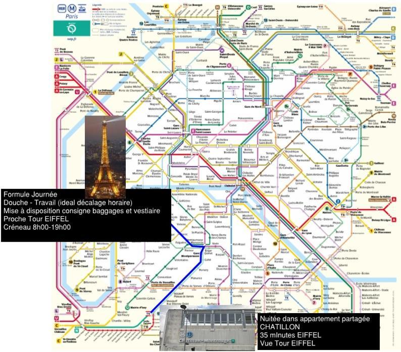 Eiffel Citea Access Dayroom Espace Sans Nuitee Et Partagee Chatillon Nuitee -- Repos Journee Ou Espace Travail 8-19h Proche Tour Eiffel Ou Usage Bureau A L'heure En Journee -- Nuitee Chatillon Avenue * Paris