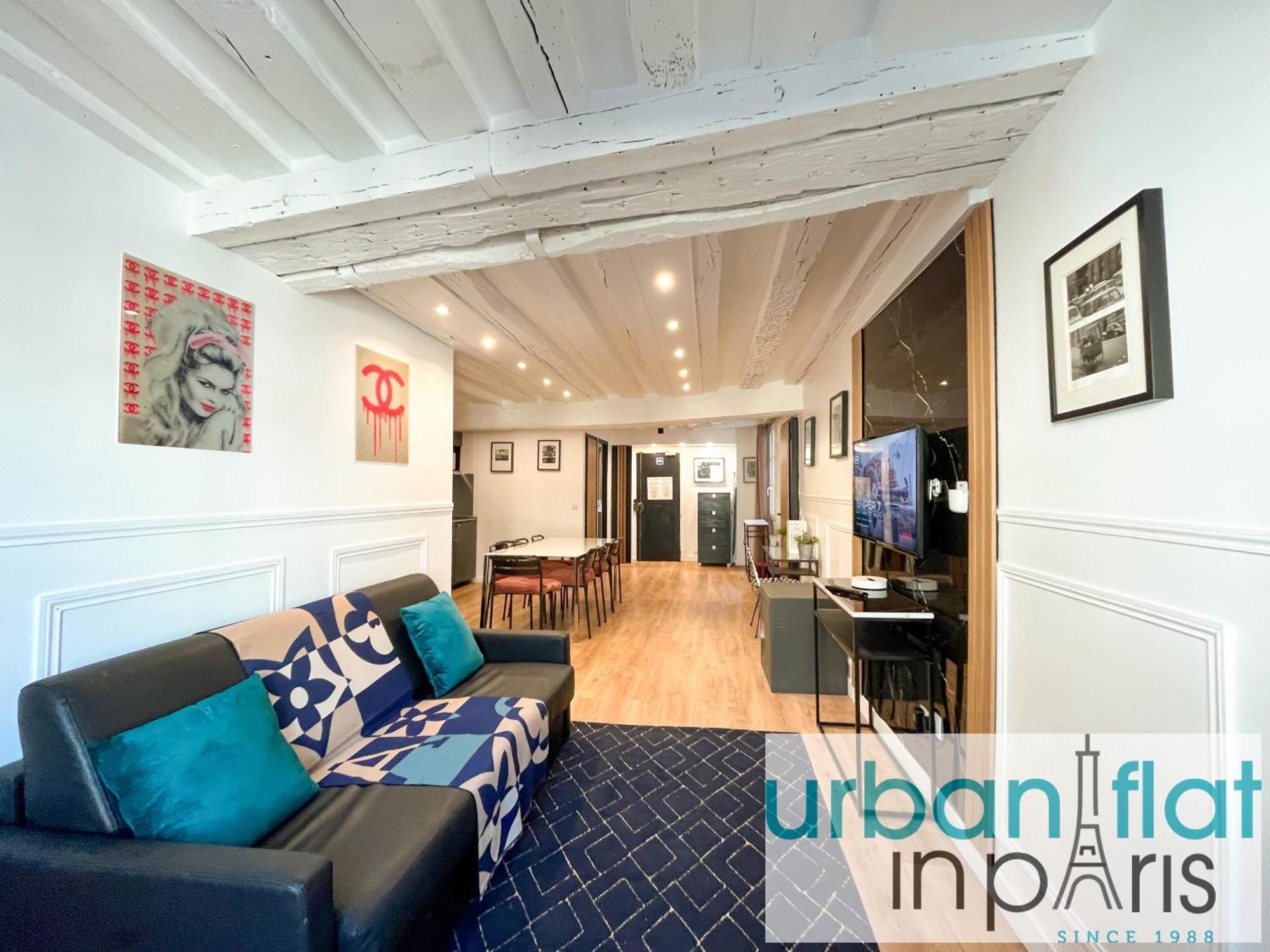 100 - Luxury 2 Bedroom - Beaubourg Marais Appartement Paris