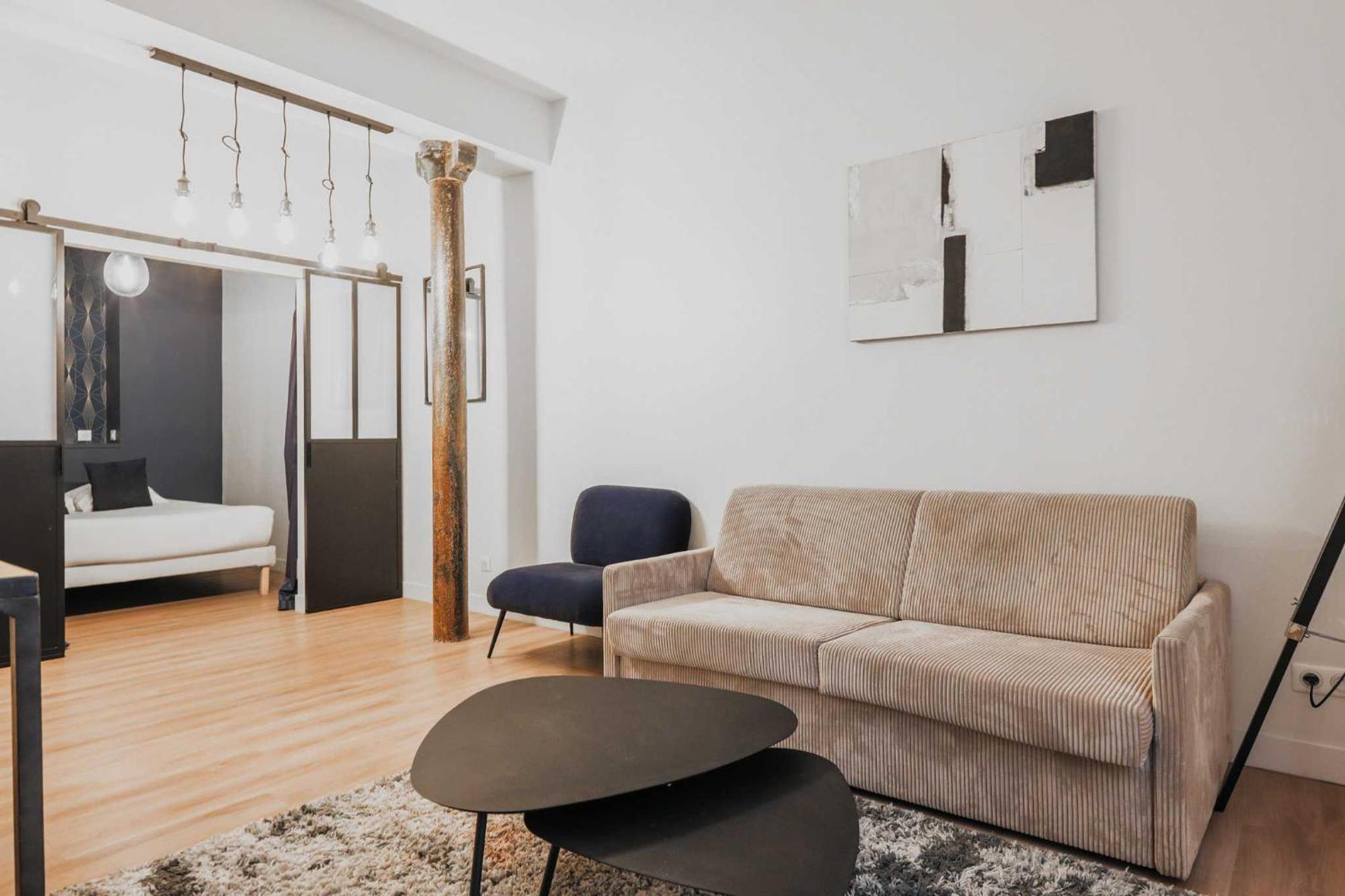 Apartment Modern 1br- 4p Le Marais Quarter