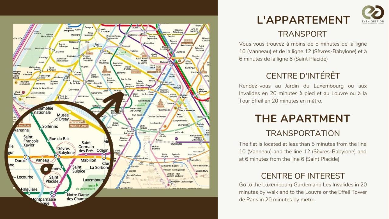 Apartment 0.appart 4pers#jardin Luxembourg#necker *