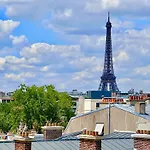 Eiffel Tower view + terrace Saint Germain des Pres