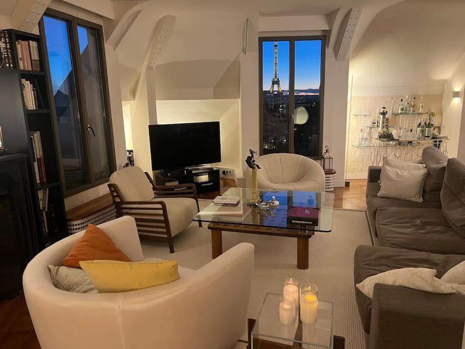 Apartment New Rbnb Eiffel Tower Rooftop 360 Terrace View And Parking *